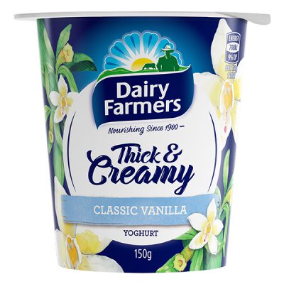 Dairy Farmers Thick & Creamy Classic Vanilla Yogurt 150g x10 ...