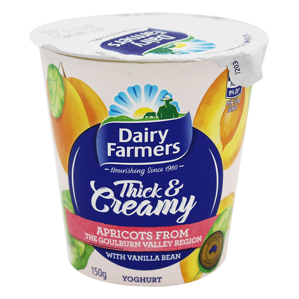 Dairy Farmers Thick & Creamy Apricot & Vanilla 150g x 10 ...