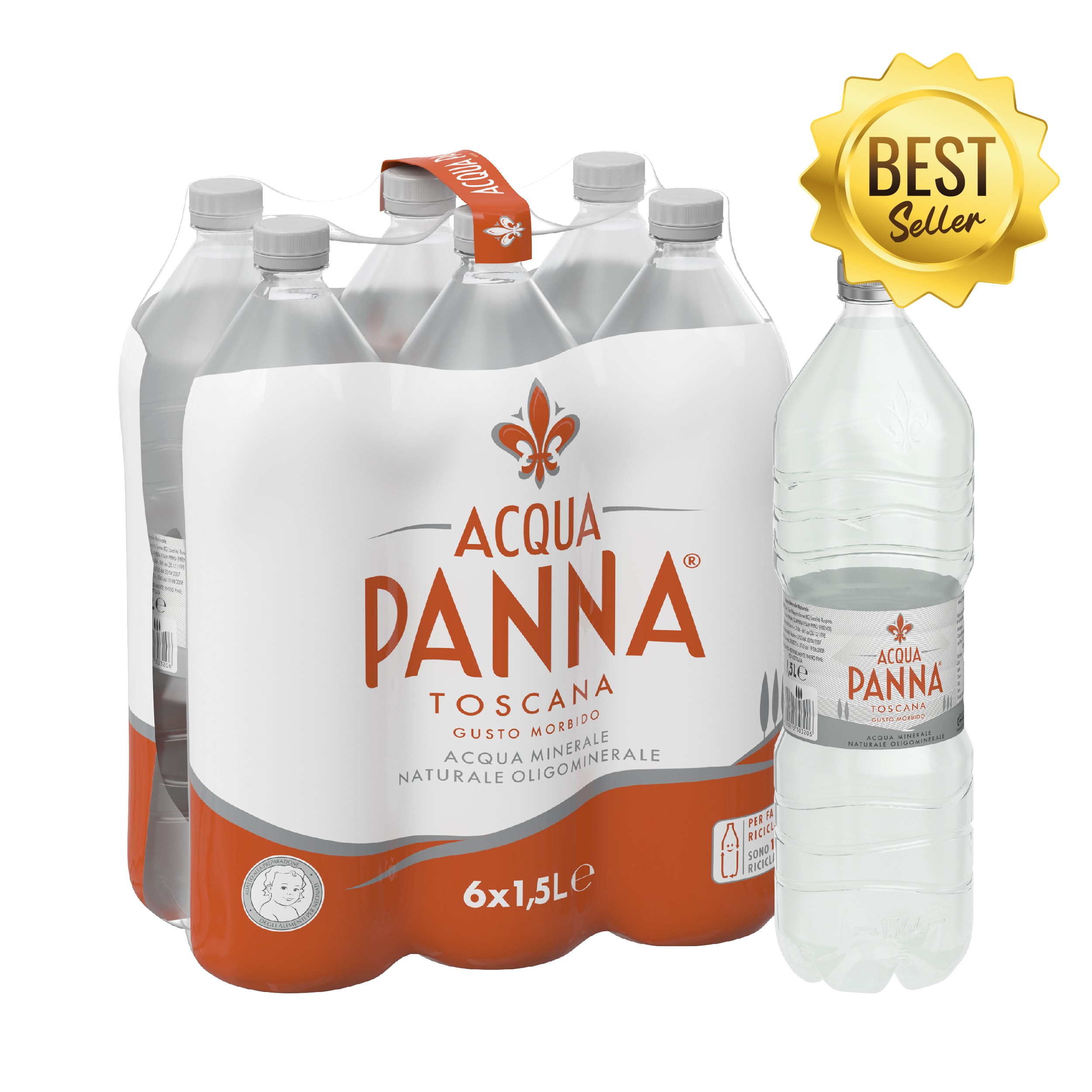 Acqua Panna Still Mineral Water (1.5Litre x 6)x1 (Pet